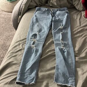 Levi's Light Blue Distressed Skinny Jeans